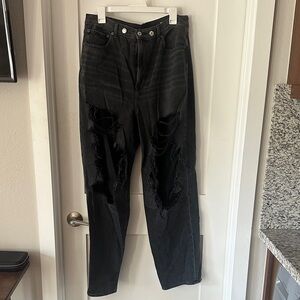 American Eagle Outfitters Black Distressed Women's Jeans